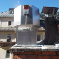 Sanierung eines Küchenabluftventilators auf einen Energiespar Dachventilator